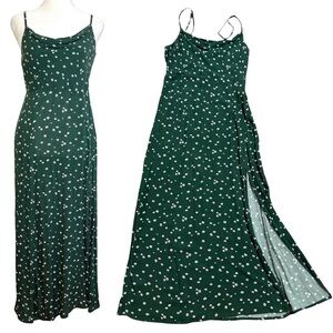 American Eagle 90sY2K Floral Ditzy Ditsy Print Midi Slip Dress Cowl Neck XS